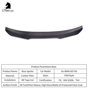 Spoiler Posteriore in Fibra di Carbonio Stile PSM, Ala per Bagagliaio, Upgrade Sportivo per <span class=keywords><strong>BMW</strong></span> <span class=keywords><strong>Serie</strong></span> <span class=keywords><strong>2</strong></span> Coupé G42 G87 M2 2022+ - Product Image 3