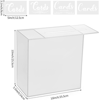 Hochzeits-Kartenbox Empfangsbox DIY Acryl-Kartenaufbewahrungsbox für Geschenke Spenden Kartonverpackung - für Babypartys Geburtstage