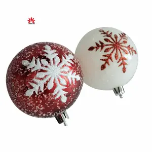 High Quality Wine Red Plastic Ball With Painted 2023 Christmas New Product