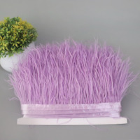 Plumes d'autruche 8-10cm teintes violet clair pour décoration de vêtements de fête de mariage et de festival personnalisée vente entière