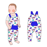 Salopette bébé garçon en bambou doux et tendance, nouvelle collection, prix avantageux, avec poche