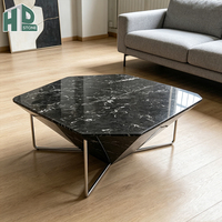 Comptoirs en marbre HD Stone Luxury Modern Polished White Veins Black Ice Flower pour table basse et bar commercial