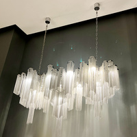 Lustre de luxe moderne luminaire suspendu chaîne en aluminium lampe suspendue gland lustres lumière