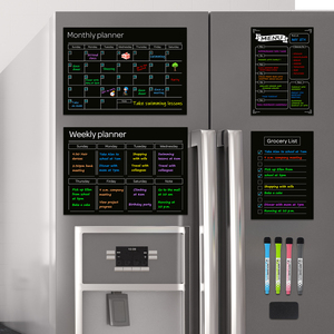 UCI-pizarra de borrado en seco magnética para nevera, planificador diario y semanal, pizarra negra - Product Image 2