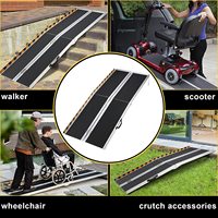 Conception de valise Rampe portable pour fourgonnette Rampe antidérapante légère pour animaux de compagnie Quatre rampes pliantes en aluminium de 6 pieds de long pour fauteuils roulants pour escaliers