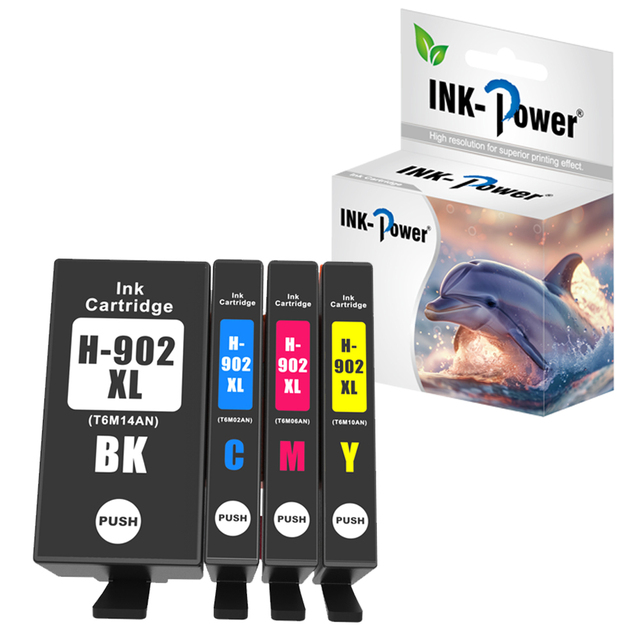 INK-POWER 902 906 XL 902XL Premium Compatible Color Inkjet Ink Cartridge for HP902 for HP OfficeJet Pro 6975 6978 Printer