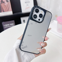 Nouvelles Coques de Téléphone Simples et Tendance Deux-en-un Anti-Chute avec Miroir de Protection pour Apple 16 Pro Max 15 14 13 12 Max