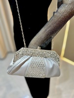 Sommer-Clutch mit Strass für Damen, Glitzernde Party-Abendtasche, Ketten-Schultertasche, Luxuriöse Wolkenform PU-Leder Handtasche