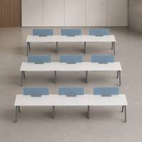Poste de travail de bureau haut de gamme, poste de travail modulaire personnalisé, mobilier de bureau commercial pour espace de travail de 3 personnes