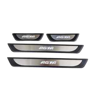 WZXD New Arrival <b>Door</b> Sill Guards <b>Door</b> Sill <b>Plate</b> With LED Black Steel for WIGO 2023 2024 - Product Image 4
