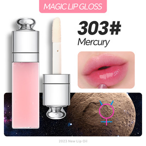 Aceite labial voluminizador transparente personalizable OEM ODM MLM en tubo plateado de 3ml, brillo labial ligero que reduce las líneas finas, cuidado labial, belleza labial - Product Image 3