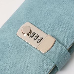 Diario con Candado de Contraseña, Textura de Lino y Cuero, A5/A6, Tapa Blanda, Páginas Rayadas, Cuaderno de Escritura, Diario de Viaje - Product Image 4
