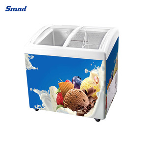 Congelador Comercial con Puerta de Vidrio Curvo de 256 l, Congelador Exhibidor Dsh-256c - Product Image 3