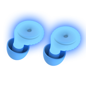 Tapones para los oídos Rosa Rugosa de silicona con reducción de ruido, color azul fluorescente, para el hogar, la oficina, el hotel, conciertos - Product Image 1