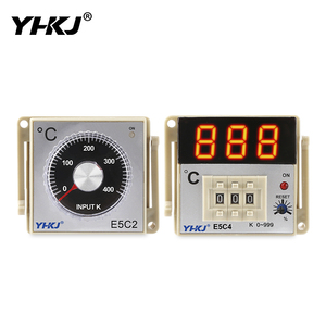 E5C4 디지털 디스플레이 포인터 노브 온도 조절기 0-399/0-999 섭씨 K 타입/PT100 타입 온도 조절기 소켓 포함 220V - Product Image 1