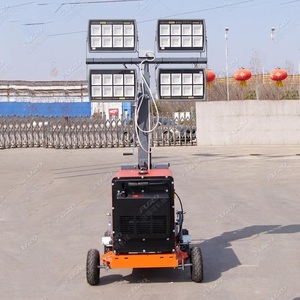 Torre de Iluminación Portátil EPA a Gasolina, 400W*4 Lámparas LED, Generador Diésel Euro 5 Silencioso con Empuje Manual, Mástil de Luz - Product Image 2