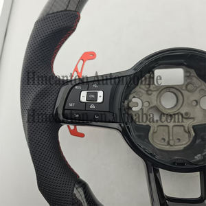 Volante de Cuero Perforado de Fibra de Carbono a Precio de Mayoreo para Volkswagen Golf 7.5 gti - Product Image 4