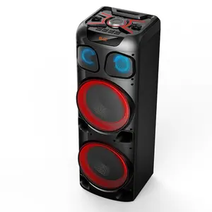 Gỗ 10 Inch Karaoke Di Động Bluetooth Stereo Loa Aktif Murah Loa Siêu Trầm Bass Âm Thanh Loa Hộp Với 2Pcs Microphone