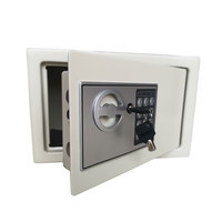 Coffre-fort mural en acier blanc avec clavier à code, boîte de rangement pour clés de maison et d'hôtel, pour adultes et enfants, boîte secrète pour argent et espèces