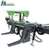 Scie à ruban horizontale portable JIERUI pour la coupe de bûches de bois, haute efficacité, faible coût, 220V/380V