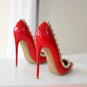 <span class=keywords><strong>Scarpe</strong></span> da Sposa Artigianali di Alta Qualità per Donna, Tacchi Altissimi <span class=keywords><strong>con</strong></span> <span class=keywords><strong>Borchie</strong></span>, 12cm, Slip-On, Estate-Autunno - Product Image 2