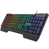 Clavier de jeu ergonomique rétroéclairé, 104 touches, USB, filaire, rétroéclairé, rvb
