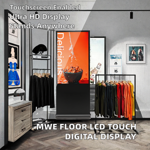 Écran d'affichage numérique tactile intérieur Android, lecteur vidéo publicitaire LCD sur pied, 43 pouces, IPS, 4K - Product Image 2