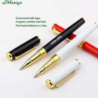 Pulpen Logam Berukir Laser dengan Logo Kustom, Tinta Hitam, Ujung 0.5mm, Cetak UV untuk Hadiah Promosi dan Periklanan