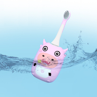 Cepillo de Dientes Eléctrico Infantil con Diseño de Dibujos Animados, Certificado por la FDA y BSCI, con Función Musical, Resistente al Agua IPX7