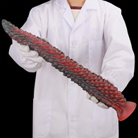Vente en gros d'usine : Godemiché monstre en silicone souple, forme tentacule fantaisie, texturé en spirale, jouet pour adultes BDSM, fournisseur en gros