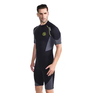 Yüksek 1.5mm wetsuit mens schwimmanzug tech dalış sörf kıyafeti neopren kol de plonge git pro wetsuit shorty