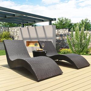 Meubles <span class=keywords><strong>de</strong></span> <span class=keywords><strong>jardin</strong></span> Meubles <span class=keywords><strong>de</strong></span> patio en rotin tissé blanc Pe Chaises longues d'extérieur Piscine Lounge Chaises longues - Product Image 5