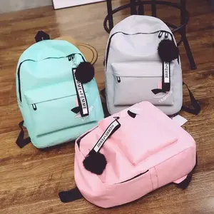 Mochila escolar feminina barata de nylon e poliéster, bolsa escolar simples para meninas adolescentes, novidade barata