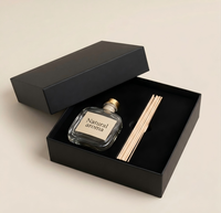 Flacon diffuseur de parfum carré de luxe, moderne et esthétique, transparent, 150 ml et 200 ml, pour la décoration intérieure