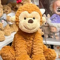 Peluche Oursin Bouclé, Singe, Dragon Ondulé, Vache des Highlands, Lion, Éléphant, Dinosaure, Agneau, Chien – Animaux en Peluche Doux du Royaume-Uni
