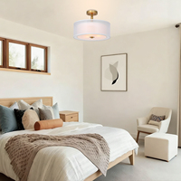 Luminaire suspendu moderne en tissu ETL, en stock aux États-Unis, pour chambre à coucher et salon