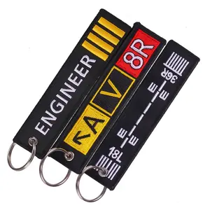 Aviation Keychain Dropship Products High Quality Embroidery Keychains REMOVE BEFORE FLIGHT Aviation Car Bike Motorcycle Keychains Dropshipping