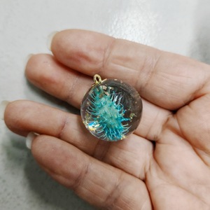 Pendentif Breloque Boule de Cristal Acrylique UV 25mm Pissenlit Feuille d'Or 8 Couleurs DIY Boucles d'Oreilles Collier Porte-clés Chaîne de Téléphone Vente en Gros OEM - Product Image 4