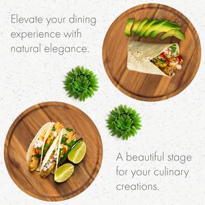 Assiettes rondes en bois de <span class=keywords><strong>teck</strong></span>, idéales pour les enfants, assiettes et plateaux de service en bois - Product Image 3