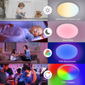 <span class=keywords><strong>RGB</strong></span> Trong Nhà Trung Quốc Vòng Trang Trí Mới LED Thay Đổi Độ Sáng Lịch Thi Đấu Ánh Sáng Trần Hiện Đại Cho Phòng Ngủ Phòng Khách Phòng - Product Image 2