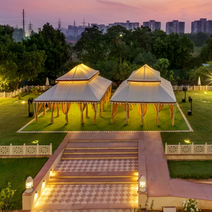 Carpa para Eventos Heena, Decoración para Bodas, Carpa de Boda India de Lujo y Elegante Estilo Maharaja, Doble Capa, Resistente a los Rayos UV, Azul Premium - Product Image 1
