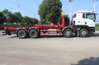 Camion compacteur de déchets à chargement arrière de 31 tonnes, robuste, avec conteneur amovible et double vérin hydraulique