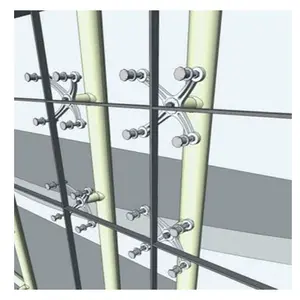 Taka conexão de aranha de vidro, de aço inoxidável, 4 vias, para parede de cortina de vidro