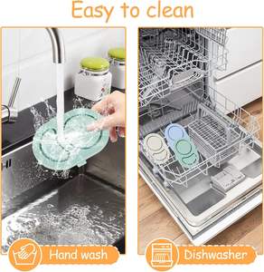 Reusable Silicone Snack Container with Lids BPA Free 2 Compartments Leak-proof Food Storage <b>Box</b> for Salad Dressing Sauces - Product Image 4