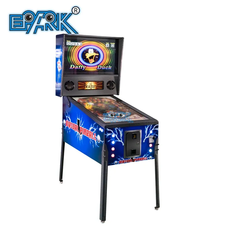 Máquina de jogo de arcade virtual Pinball para uso interno, máquina de jogos de diversões com moeda, venda imperdível