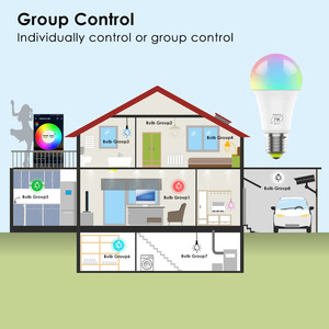 Lámpara LED Inteligente Wifi, Bombilla LED de 10W, E27 B22, Regulable, <span class=keywords><strong>Bombillas</strong></span> LED Inteligentes Wifi, Iluminación para el Hogar, Compatible con Alexa y <span class=keywords><strong>Google</strong></span> <span class=keywords><strong>Home</strong></span> - Product Image 5