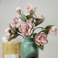 K020600 Nyata Touch PU Cymbidium Buatan Anggrek Magnolia Karangan Bunga untuk DIY Pernikahan Bride Tangan Bunga Dekorasi Rumah