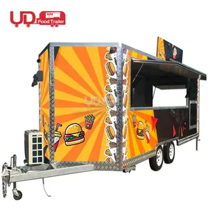 Günstige Großhandel Kaffee Anhänger Box Food Cart Pizza Kebab Van BBQ Food Truck Mobile Food Trailer Zum Verkauf