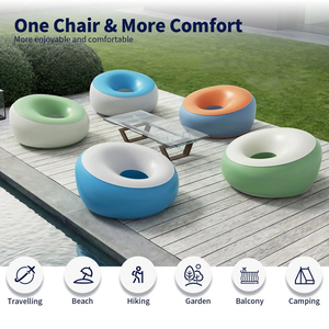 Entretenimiento, Deportes, Sofá Inflable para Interiores, Camping al Aire Libre, Plegable para una Persona en Interiores, Fácil de Transportar, Inflable - Product Image 1