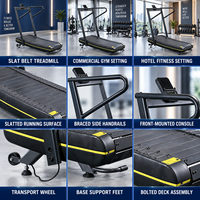 Tapis de course incurvé non motorisé robuste pour entraînement physique à domicile, équipement commercial BNGym CrossFit Box Hyrox